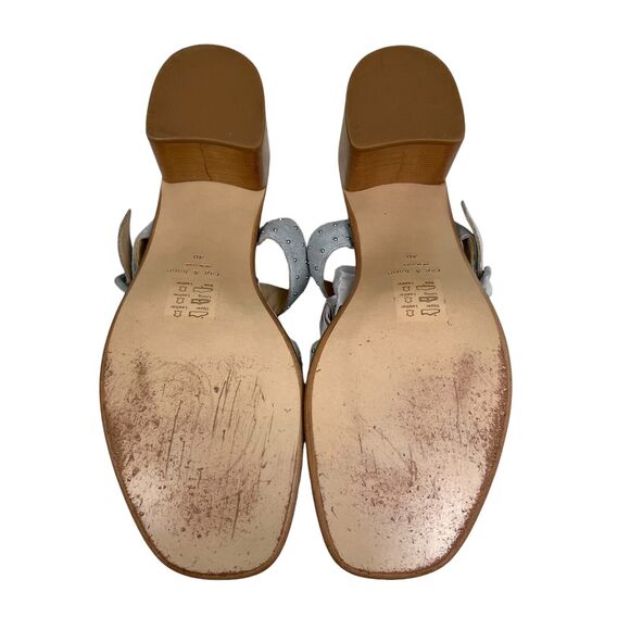 Rag & Bone Womens Mule Sandals Suede Metal Studded Trim Block Heel Gray EUR40 - Picture 9 of 9